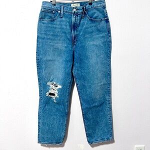 MADEWELL slight distress the perfect Vintage straight blue Jeans 31